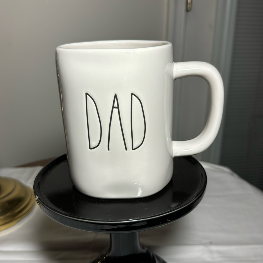 Rae Dunn Dad mug with fishing rod